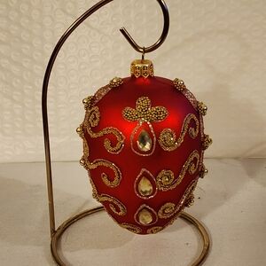 Luxurious Red and Gold Holiday Ornament